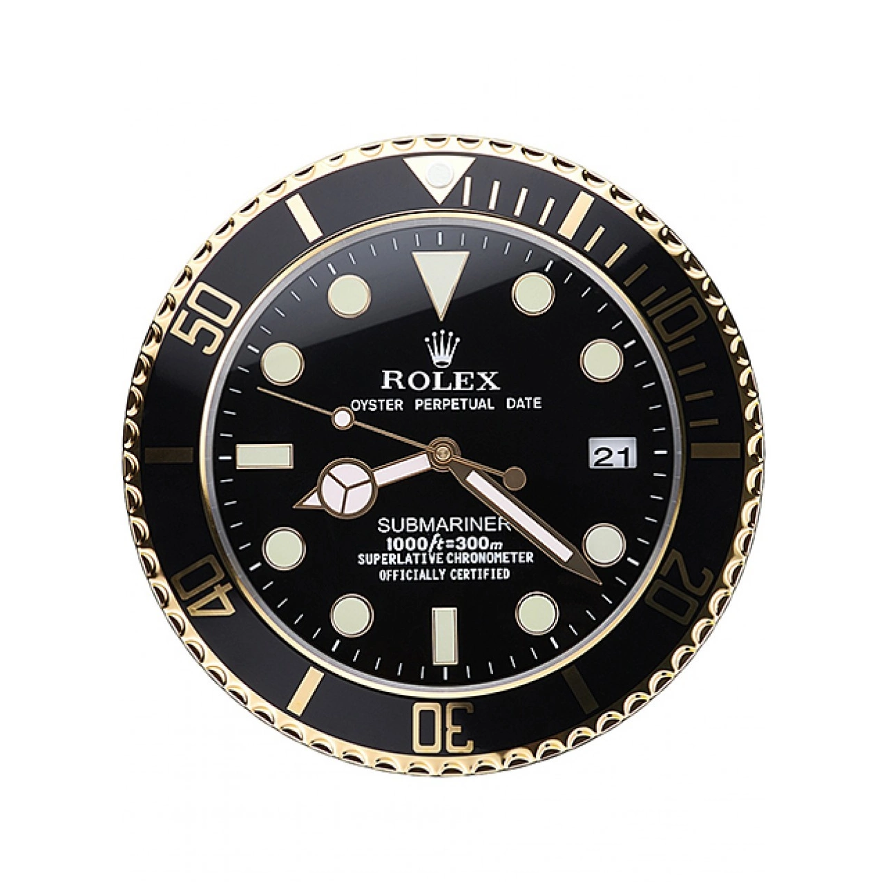 Good copy rolex watches Rolex Black-Gold 622476 Submariner Wall Clock 0519